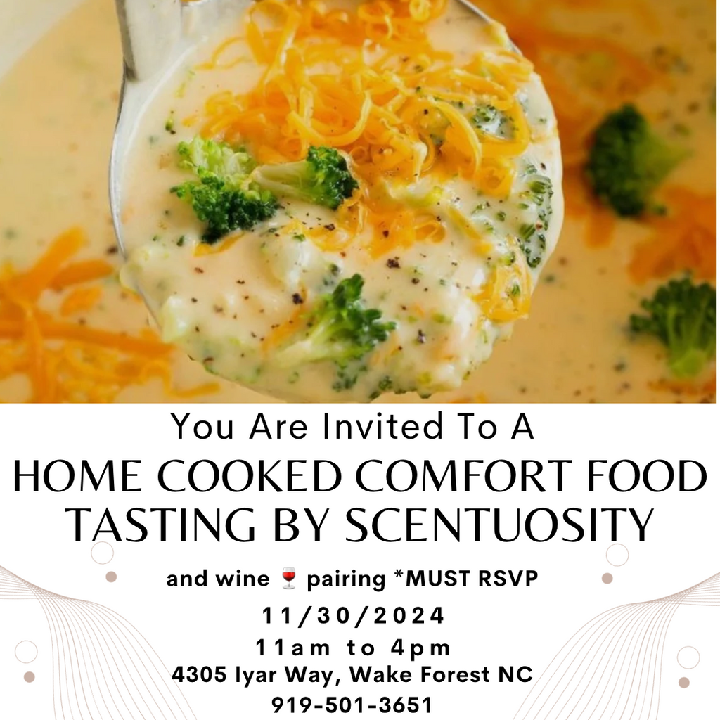 Home Cooked Comfort Food Tasting and wine pairing